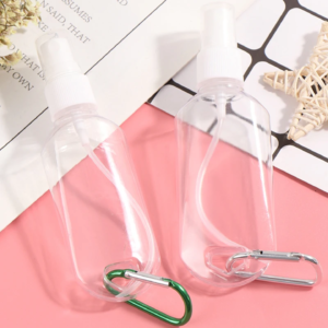 Atomizador para alcohol para colgar 60ml, de acrílico transparente, con tapa , precio de la docena