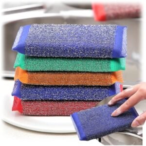 ESPONJA ALAMBRADA CUADRADA PARA LAVAR OLLAS, MARCA MR JOMY,  CAJA POR 60 PLANCHAS, 12 ESPONJAS PPR PLANCHA, PRECIO DE CAJA