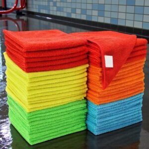 PAÑO DE MICROFIBRA, 40 X 40CM, MULTICOLOR, SIN HUECO, PARA LIMPIEZA, POWER TAPE, PRECIO DE DOCENA