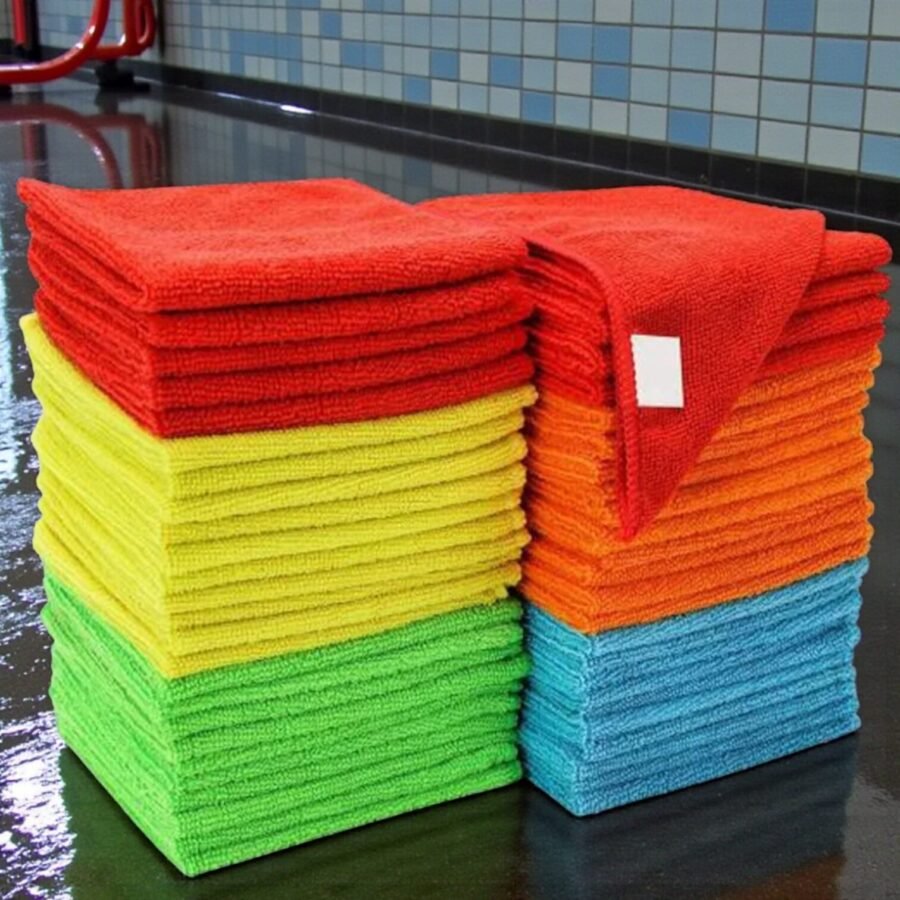 PAÑO DE MICROFIBRA, 40 X 40CM, MULTICOLOR, SIN HUECO, PARA LIMPIEZA, POWER TAPE, PRECIO DE DOCENA