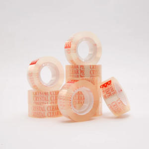 CINTA DE ESCRITORIO TRANSPARENTE MARCA: POWER TAPE DE 1/2″ x 36 YARDAS PRECIO POR CAJA DE 720 ROLLOS