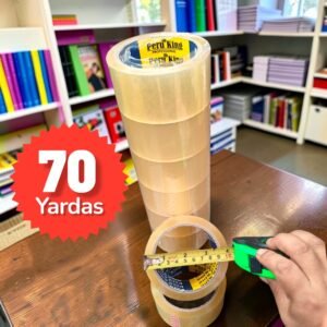 Cinta de embalaje transparente, Marca Perú King, de 70 Yardas, Precio por caja de 72 rollos (pedido mínimo 1 caja)