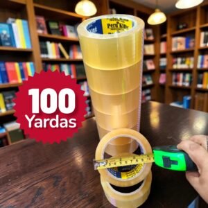 Cinta de embalaje transparente, Marca Perú King, de 100 yardas x 45mm, Precio por caja de 72 rollos ( pedido mínimo 1 caja)