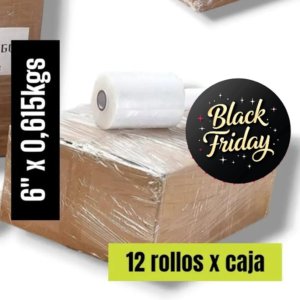 STRECH FILM COLOR TRANSPARENTE PARA EMBALAJE DE 6″ PRECIO POR CAJA DE 12 UNIDADES