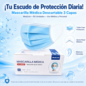 Mascarillas Quirurgica Descartables Tres Pliegues Celeste, Marca Generico, 80 Box Por Cajon, 50 Unidades Por Box, Precio Por Cajon De 80 Box