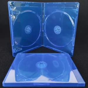 ESTUCHE DE BLURAY, COLOR AZUL, GRUESO 11MM, PARA DOS DISCOS, 100 UNIDADES POR CAJA, PRECIO POR CAJA (mínimo una caja)