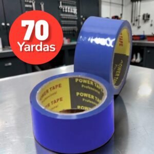 Cinta de embalaje, Color Azul, Marca Power Tape, de 70 Yardas, Medida Comercial, Precio por caja de 72 rollos ( pedido mínimo 1 caja)