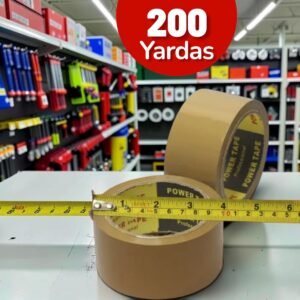 Cinta de embalaje color Marrón o Habano, Marca Power Tape, de 200Yardas, medida comercial, Precio por caja de 72 rollos (pedido mínimo 1 caja)