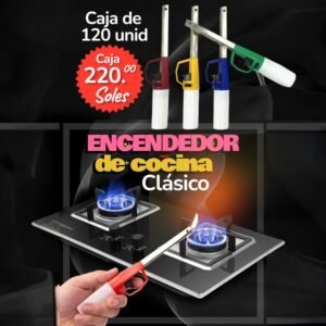 ENCENDEDOR DE COCINA , MARCA : GENÉRICO, A GAS, MODELO CLASICO, COLORES VARIADOS,PRECIO POR CAJON DE 120 UNIDADES