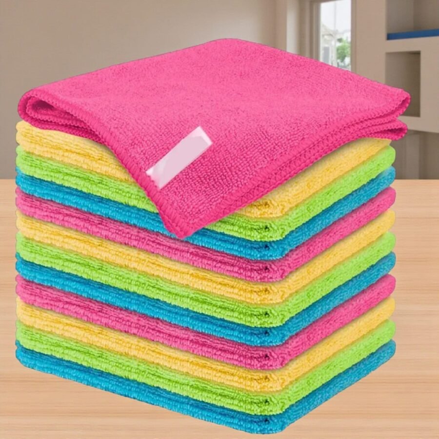 PAÑO DE MICROFIBRA, 40 X 40CM, MULTICOLOR, SIN HUECO, PARA LIMPIEZA, POWER TAPE, PRECIO DE DOCENA - Imagen 2