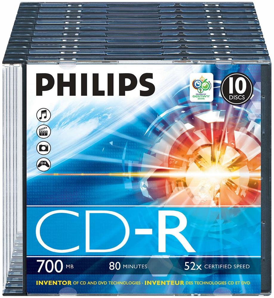DISCOS CD PHILIPS ,CD-R GRABABLE 700MB 80MINUTOS, CON LOGO, CON ESTUCHE ACRILICO, PRECIO UNIDAD (mínimo 10 unidades) - Imagen 5