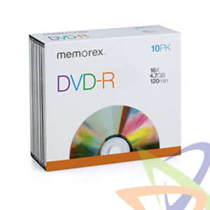 MINI DVD-R 4×1.46GB MEMOREX NORMAL CON ESTUCHE ACRILICO 10 UNIDADES X PAQUETE
