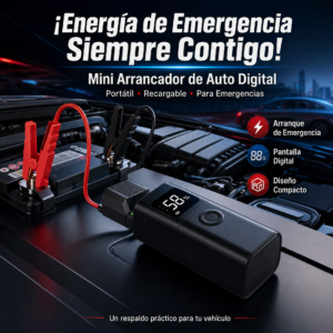 MINI ARRANCADOR DE AUTO, PORTATIL RECARGABLE, DIGITAL, PARA EMERGENCIAS, PRECIO DE LA UNIDAD