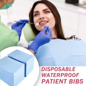PAÑO DENTAL COMPOS BABERO QUIRÚRGICO DESCARTABLES PARA DENTISTA O TATUADOR, 100 UNIDADES POR CAJA, PRECIO DE CAJA