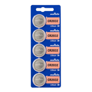 PILAS DE LITIO CR2032, MARCA MURATA , 20 BLÍSTER POR CAJA, 5 UNIDADES POR BLÍSTER, PRECIO POR CAJA