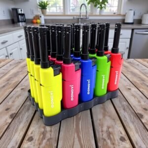 ENCENDEDOR A GAS, MODELO TUBITO, COLORES VARIADOS, 25 UNIDADES POR CAJA