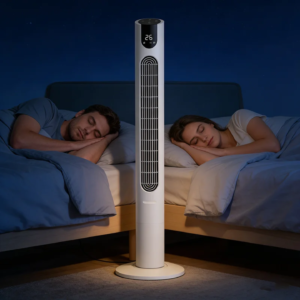 VENTILADOR DE TORRE DE 32″ , SIN CONTROL REMOTO, COLOR BLANCO, PANEL DIGITAL, PRECIO UNIDAD