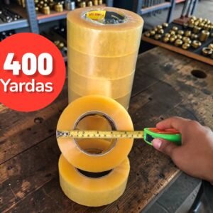 Cinta de embalaje transparente ,Marca Power Tape , 400 Yardas x 45mm, Medida Comercial , Precio de la caja de 36 rollos ( pedido mínimo 1 caja)