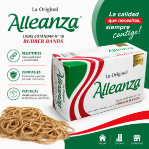 Ligas Industriales Modelo Alleanza, Marca Genérico, 80 Cajitas Por Cajon, 1/4 De Libra Por Cajita, Precio Por Cajon (Mínimo 1 Cajón)