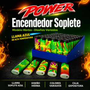 Encendedor De Cigarrillos, Marca Generico, Con Soplete, Modelo Hierba, Precio Box Por 50 Unidades
