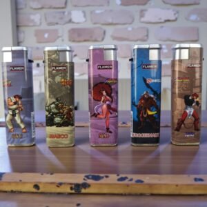 ENCENDEDOR DE CIGARRILLOS, CON SOPLETE, MODELO CÓMIC, MARCA FLAMER, 50 UNIDADES POR BOX, 20 BOX POR CAJÓN, PRECIO DEL CAJÓN,