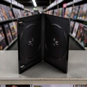 Estuche para dvd, clásico, color negro, para dos discos, grueso 14mm, 100 unidades por caja, precio por caja