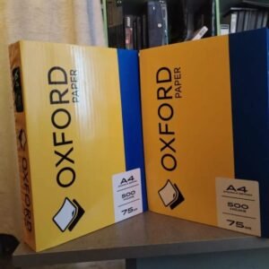 PAPEL BOND FOTOCOPIA, TAMAÑO A4, 75 GRMS, MARCA OXFORD, 10 PAQUETES POR CAJA, 500 HOJAS POR PAQUETE, PRECIO DE LA CAJA