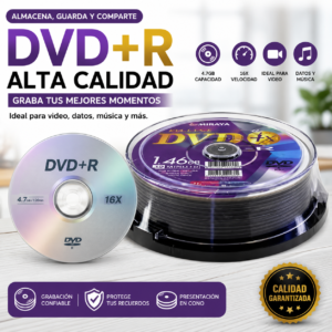 Mini Disco, Modelo Mini DVD Para Grabadoras De Filmación, Marca Discnet, 10 Unidades Por Cono, Precio Por Cono
