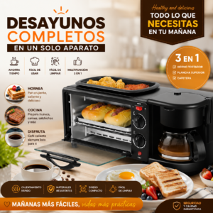 Horno Eléctrico Multifuncional 3 En 1 , Super Profesional, Ahora En Oferta A Precio De La Unidad