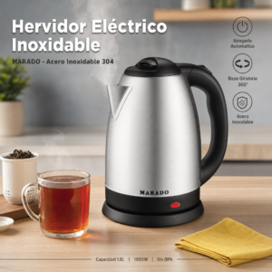 Hervidor Eléctrico De 2 Litros, Con Botón De Encendido Y Apagado Automático, Acero Inoxidable, No Acumula Sarro Como Otros, Precio De La Unidad (Pedido Mínimo 3 Unidades)