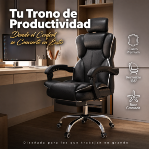 Sillón gerencial para oficina, super confortable, reclinable a 140 grados, ortopédico, color negro, marrón, precio por unidad