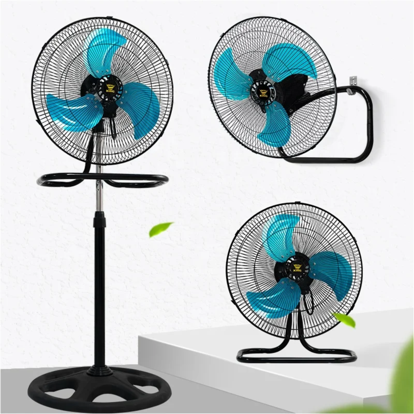 VENTILADOR DE 16" , TRES ASPAS, METALICO , TRES EN UNO, PARA USAR DE TRES FORMAS, PRECIO DE UNIDAD (pedido minimo 2)