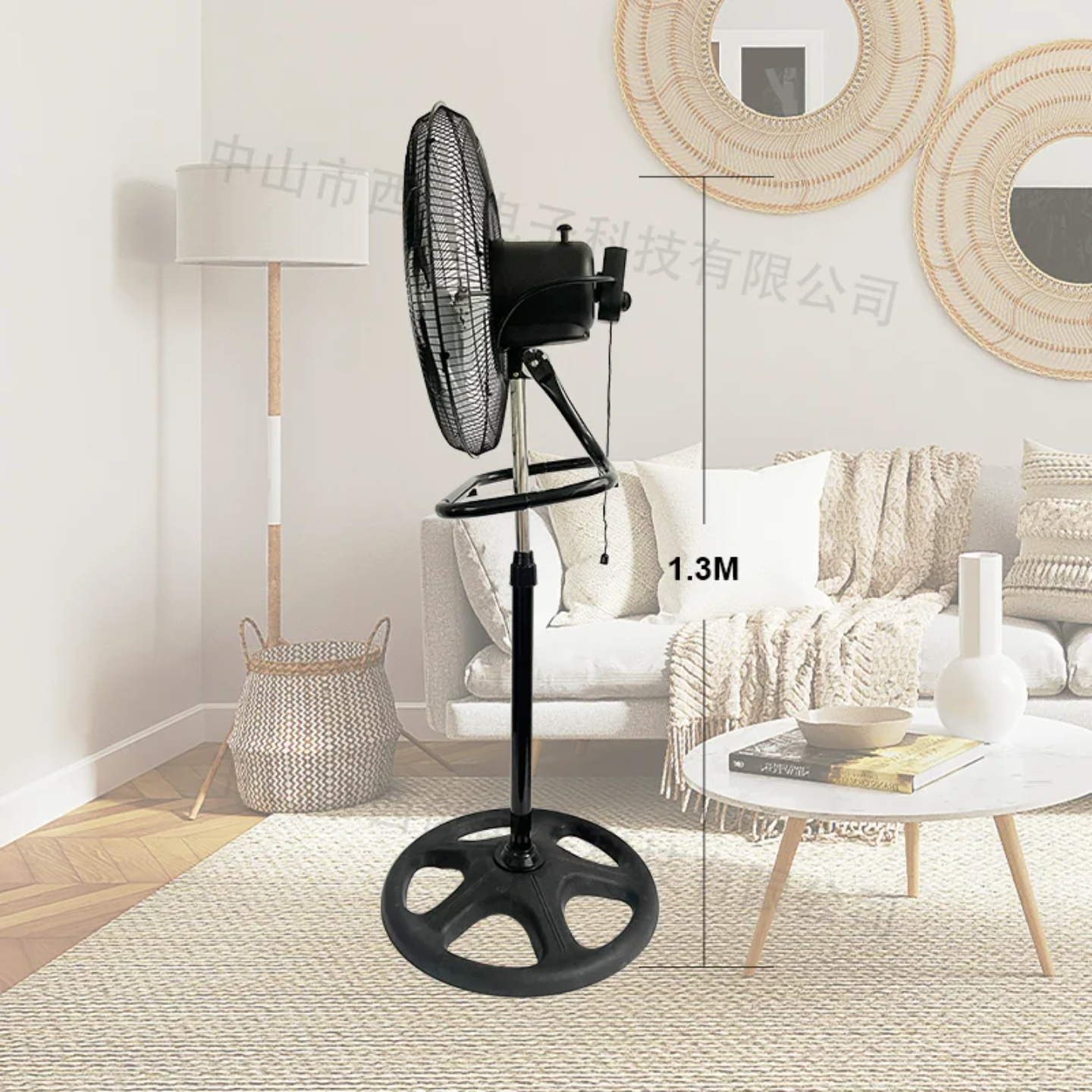 VENTILADOR DE 16" , TRES ASPAS, METALICO , TRES EN UNO, PARA USAR DE TRES FORMAS, PRECIO DE UNIDAD (pedido minimo 2) - Imagen 2