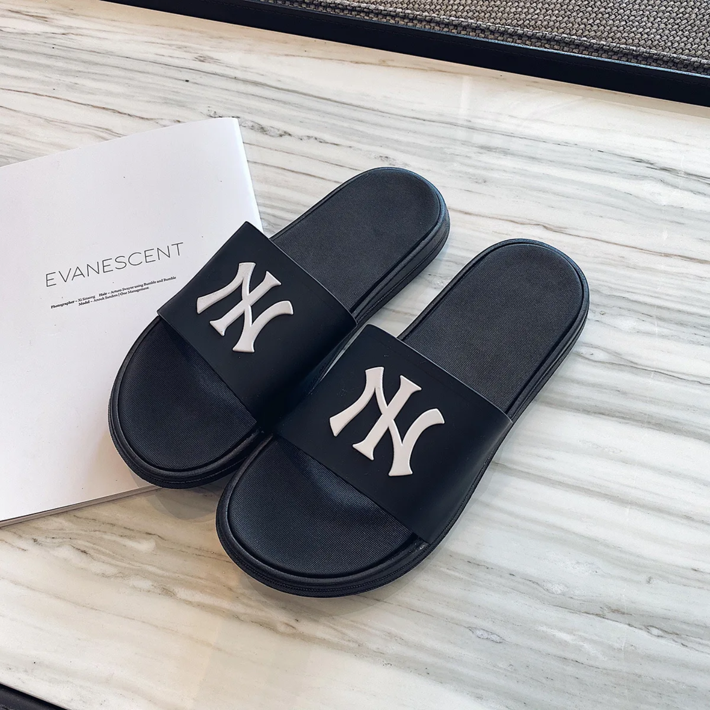 SANDALIAS DE VERANO PARA HOMBRE, MODELO URBAN, COLOR NEGRO -BLANCO, TALLAS 40 A 45, PRECIO DEL PAR (pedido mínimo 12)