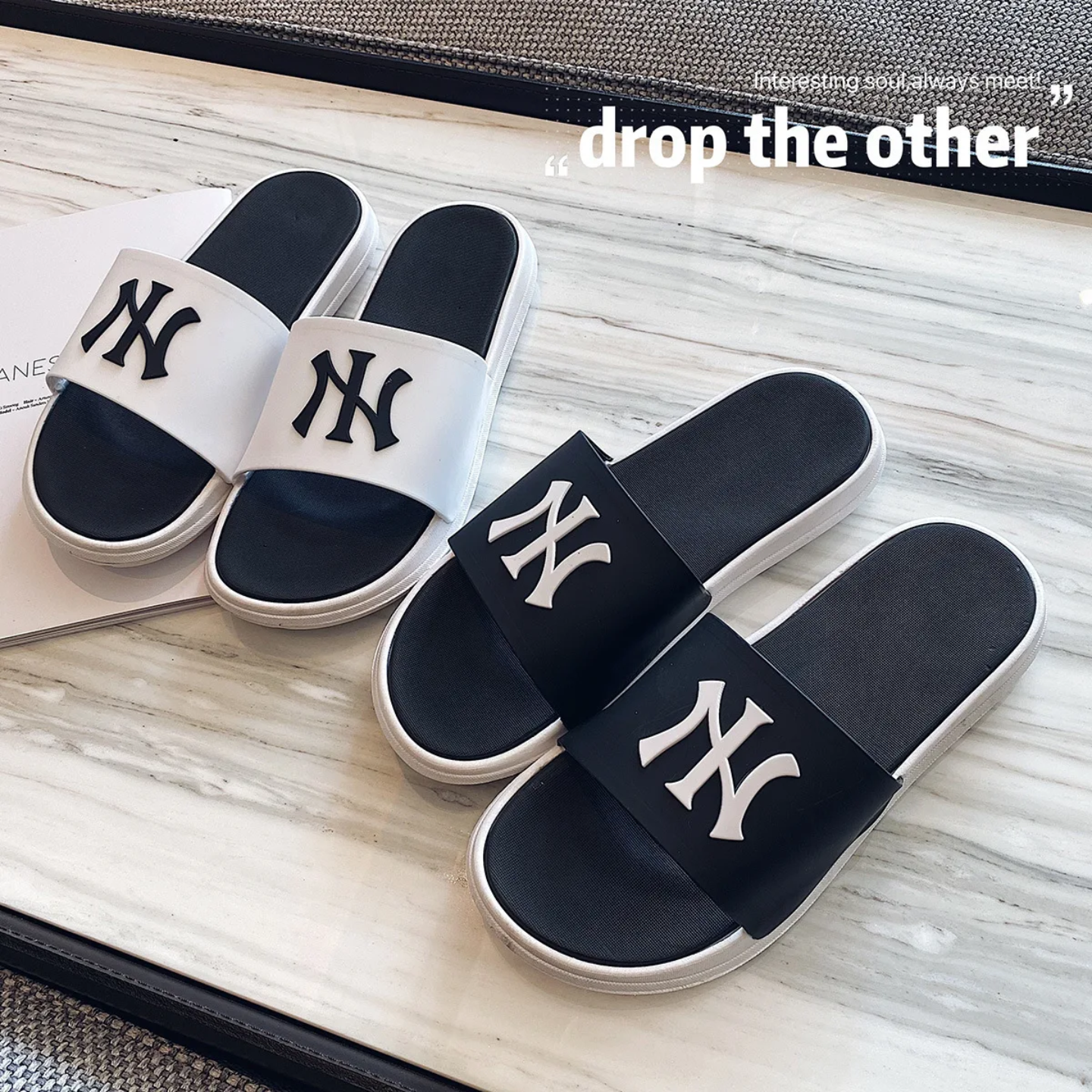 SANDALIAS DE VERANO PARA HOMBRE, MODELO URBAN, COLOR NEGRO -BLANCO, TALLAS 40 A 45, PRECIO DEL PAR (pedido mínimo 12) - Imagen 3