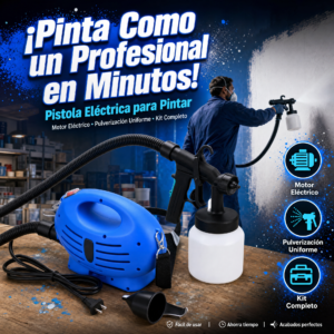 Pistola Para Pintar Eléctrica, Portátil Y Cómoda, Equipo Completo, Paint Zoom, Color Azul, Precio Oferta, (Pedido Mínimo 3 Unidades)
