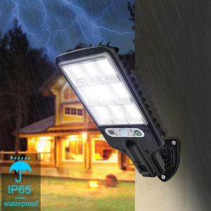 LÁMPARA LUZ LED SOLAR TIPO PANEL PARA EXTERIORES, FUERTE ALUMBRADO CON SENSOR DE MOVIMIENTO Y CONTROL REMOTO
