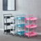 ORGANIZADOR PLASTICO RECTANGULAR DE TRES NIVELES, CON RUEDAS,  MULTICOLOR , PRECIO DE LA UNIDAD    ( pedido minimo 5 )