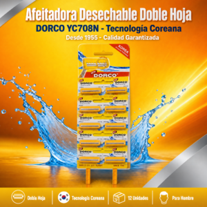 Maquina De Afeitar, DORCO , Color Amarillo, 12 Unidades Por Plancha,40 Plancha por caja, Precio de la caja