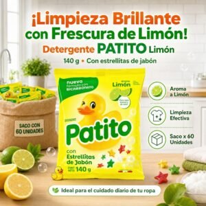 Detergente En Polvo Para Lavar ,Patito, Bolsita De 140 Gramos, 60  Bolsitas Por Saco, Precio Del Saco