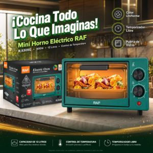 Mini Horno Electrico, Marca:RAF , Para Hacer Todo Tipo Recetas En Casa, Precio Por Unidad