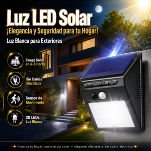 Luz Led Solar Para Exteriores De Luz Blanca Y Calidad De Un Modelo Tendencia Para La Elegancia De Tu Casa, Precio De La Unidad (Pedido Minimo 6)
