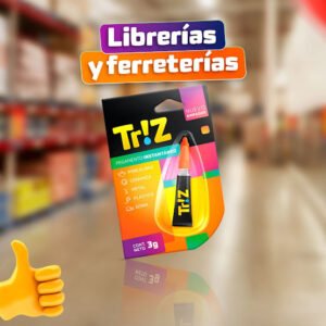 TRIZ PEGAMENTO INSTANTANEO TRIZ, 3 GRAMOS, 60 UNIDADES POR CAJA, PRECIO DE LA CAJA