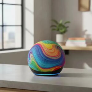 PARLANTE INTELIGENTE AMAZON ECHO DOT KIDS RAINBOW, CONTROL DE VOZ, MODELO ARCOYRIS