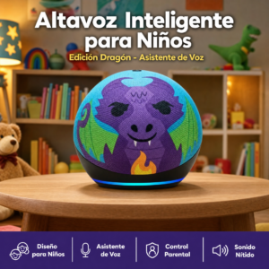 Parlante Inteligente Amazon Echo Dot Kids Rainbow, Control De Voz, Modelo Arcoíris, Precio De La Unidad