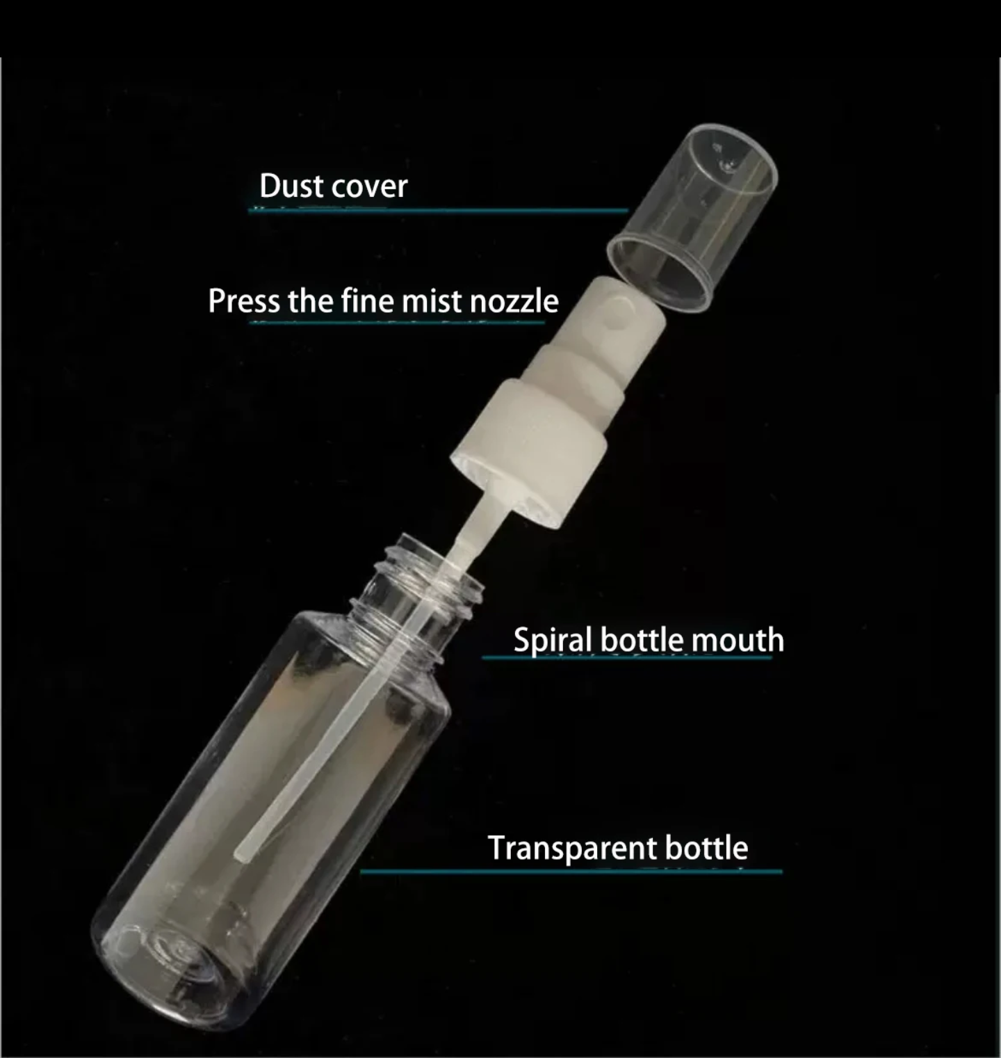 ATOMIZADOR 60ML SPRAY ROCEASOR PULVERIZADOR PORTATIL, TAPA BLANCA, PRECIO DEL CIENTO (pedido minimo un ciento) - Imagen 2