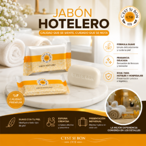 Jabón Hotelero Cest Si Bon, 15 gramos, Fragancia Extrema Y De Excelente Presentación , Uso Para Hoteles Y Habitaciones, Precio Por Cajón De 125 Unidades (Mínimo 1 Cajón)