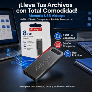 Memoria USB Aideepo 8GB Metalico , precio de la unidad (pedido minimo 6 unidades)